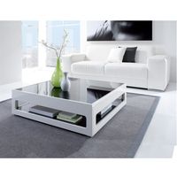 TABLE BASSE CHILL Table Basse carrée plateaux en verre