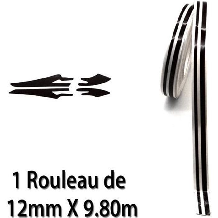 Autocollants Poutre Velo Dax - Noir Mat - Décoration Cadre Velo Style Liseret