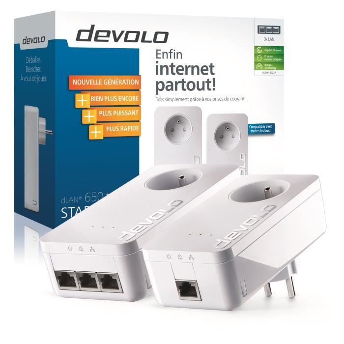 Devolo Dlan Triple Prise R Seau Cpl Mbit S Ports