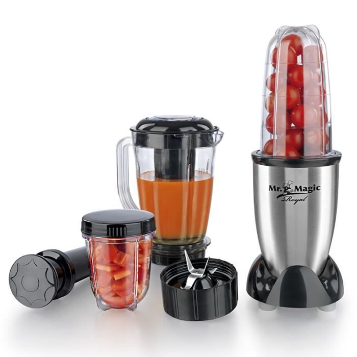 GourmetMaxx TV Blender Mr Magic Royal 9 en 1 En inox Idéal