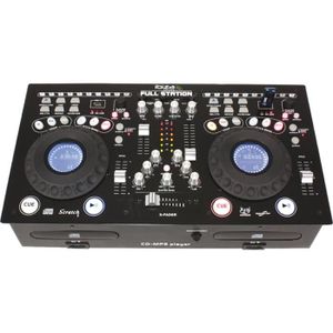 IBIZA FULL-STATION Console de mixage professionnelle avec double lecteur CD-MP3 et contrôleur USB/SD