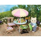UNIVERS MINIATURE COMPLET Set Barbecue De Jardin Sylvanian