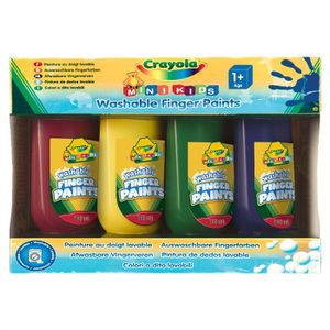 CRAYOLA 4 bouteilles de peinture aux doigts