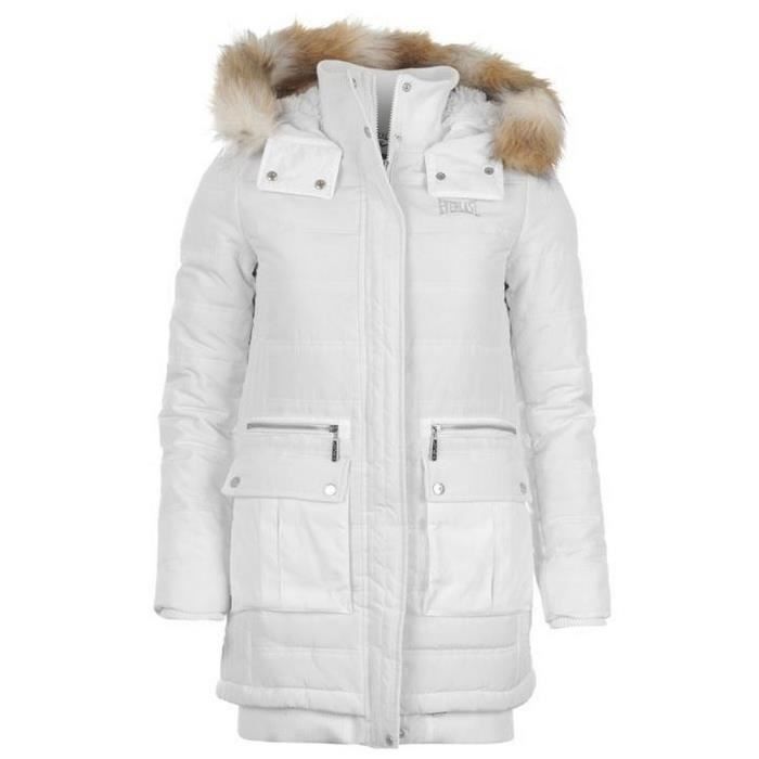 Manteau d'Hiver femme Everlast blanc Blanc Achat / Vente manteau