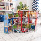 FIGURINE Ensemble en Bois Les Héros Pompiers et Police