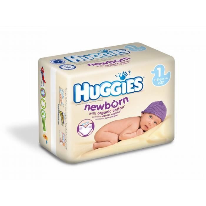 Couches HUGGIES NEW BORN T1 X 27 Achat / Vente couche jetable