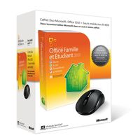 LOGICIEL BUREAUTIQUE - UTILITAIRE Office Famille et Etudiant 2010 (3 PC) + Souris