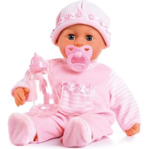 BAYER Bébé Premiers Mots 38 Cm Rose Avec 24 Sons De Bébé