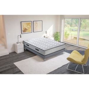 HOTEL ROYAL Ensemble Matelas+Sommier 160X200 ressort - Ferme - 2 personnes - 27cm
