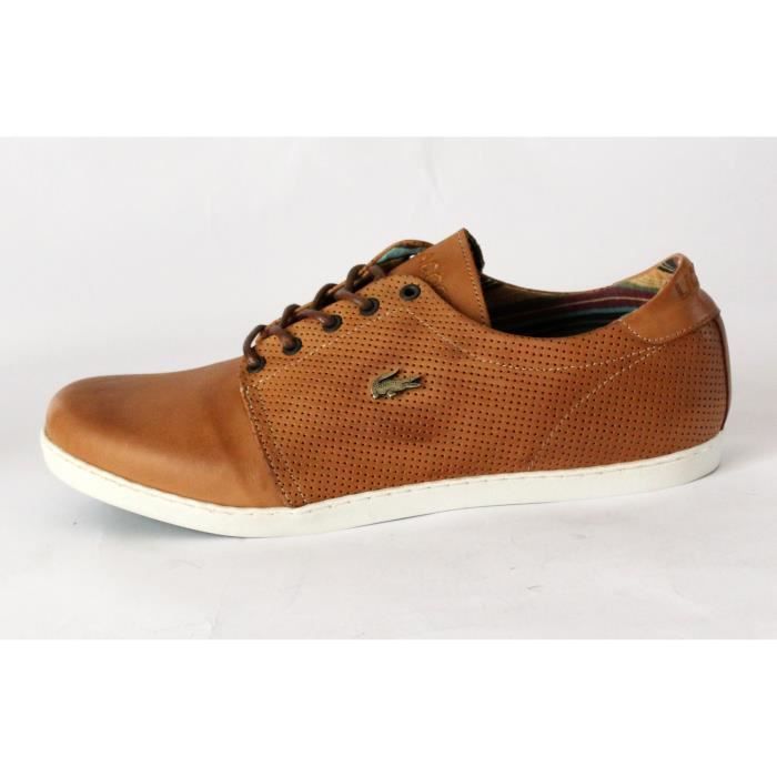 chaussure lacoste marron