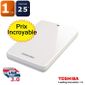 DISQUE DUR EXTERNE Toshiba Stor.E Canvio 2.5" 1000Go Blanc USB3.0