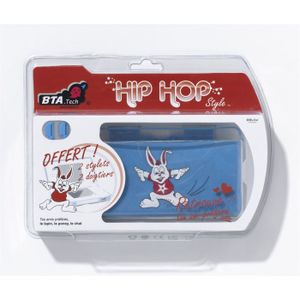 COQUE DE PROTECTION LAPIN BLEUE + 2 STYLETS + 2 DOIGTIERS / ACCESSOIRE CONSOLE NINTENDO DS LITE - .