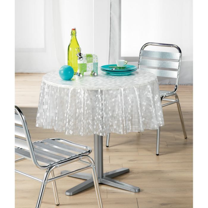 nappe transparente pour table ovale