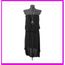 ROBE Robe Asymétrique Sensuelle en Mousseline Noire