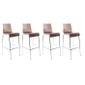  Lot de 4 tabourets de bar FOREST Bois noyer