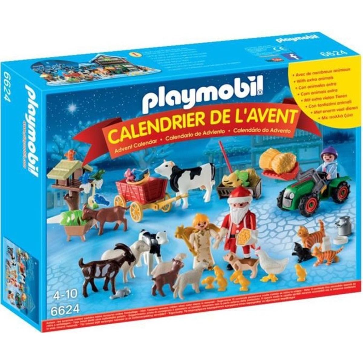 PLAYMOBIL 6624 Calendrier de l'Avent "Père Noël à la ferme" - Achat