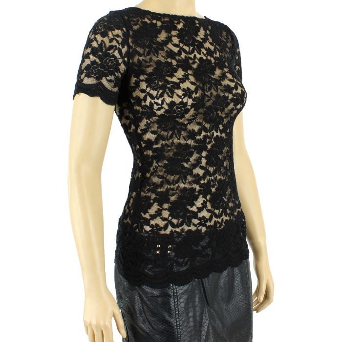 shirt femme en dentelle Beige Beige Achat / Vente t shirt