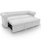 CANAPE Canapé-lit Chesterfield Blanc