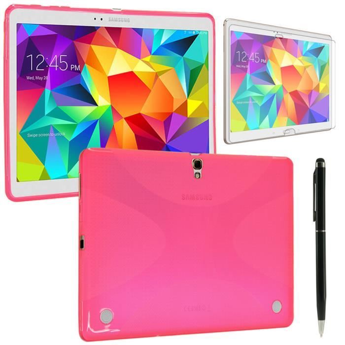 HOUSSE SILICONE SAMSUNG Rose Galaxy Tab S 10.5 Prix pas cher Les