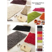  tapis shaggy 50 x 75 cm vert