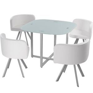 table ronde chaise encastrable