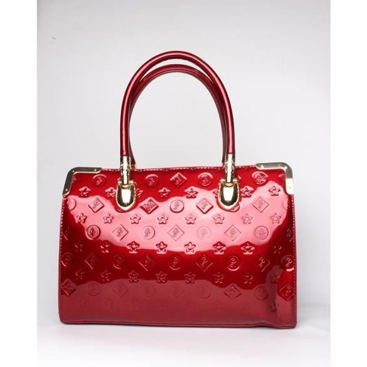 bottine rouge vernis pas cher