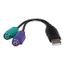 CABLE ET CONNECTIQUE POUR PERIPHERIQUE Adaptateur USB Via PS2 IDEAL Pour les PC portables