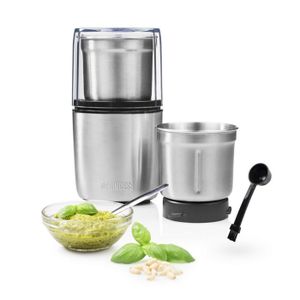 PRINCESS Hachoir 2 en 1 ? 200W - 2 x bols (2 ou 4 lames) - Inox