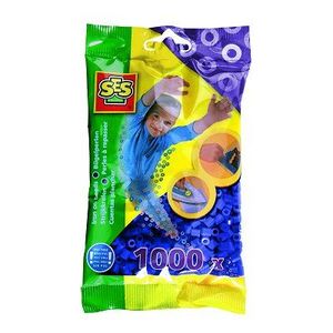 SES CREATIVE Lot de 1000 perles ? repasser - Bleu foncé