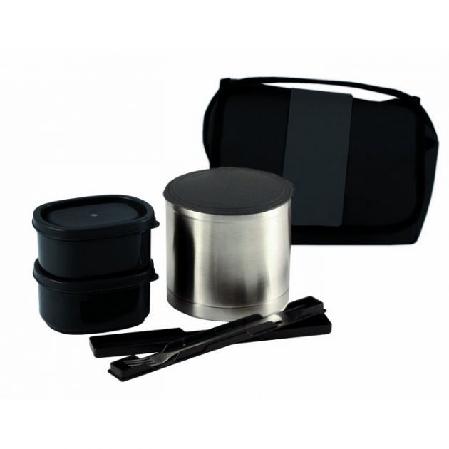 Lunch box isotherme;3 compartiments : 1 bol 0.50L / 2 boîtes 0.30L;1