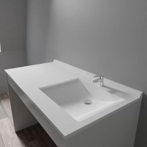 CREAZUR Plan simple vasque droite 124cm