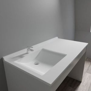 CREAZUR Plan simple vasque gauche 124cm