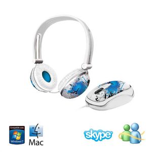 CASQUE - MICROPHONE Trust Urban Revolt Headset & Mouse - Evening cool CASQUE - MICROPHONE Trust Urban Revolt Headset & Mouse - Evening cool