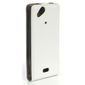  Housse Xperia ARC S cuir blanc clapet