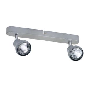 Spot 2 lumi?res vista fer h13 l30 - Taupe