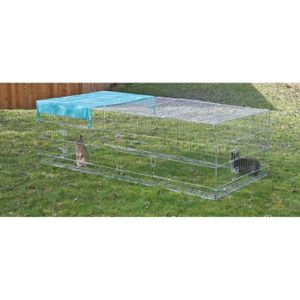 KERBL Enclos extérieur avec toit pour volailles - 230x115x70cm