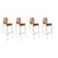  Lot de 4 tabourets de bar FOREST Bois Zebré