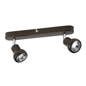 Spot 2 lumi?res vista fer h13 l30 - Chocolat