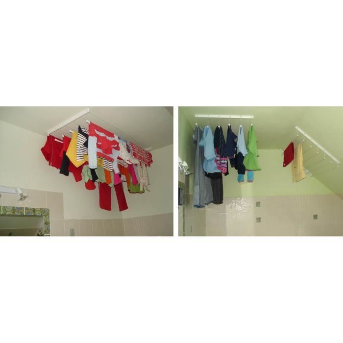 étendoir plafond suspendu 6barres 80cm ETEND'MIEUX Achat / Vente