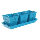 JARDINIERE - POT DE FLEUR - CACHE-POT Set de 3 caches-pot sur plateau