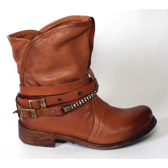 bottines basses femme cuir
