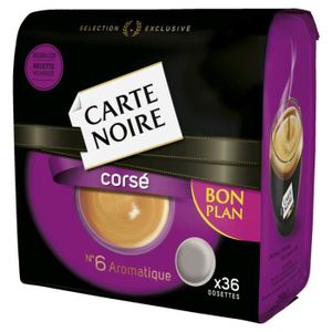 Carte Noire Corsé Café N°6 aromatique 36 dosettes