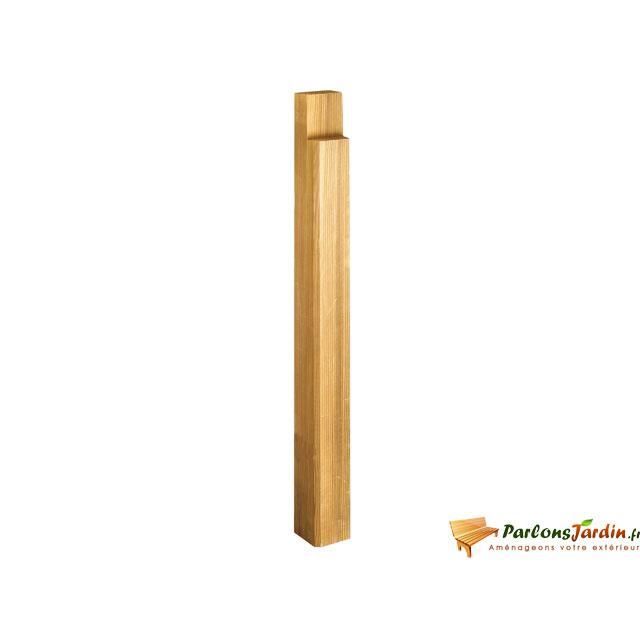 Poteau en bois pour ossature de terrasse combinable 