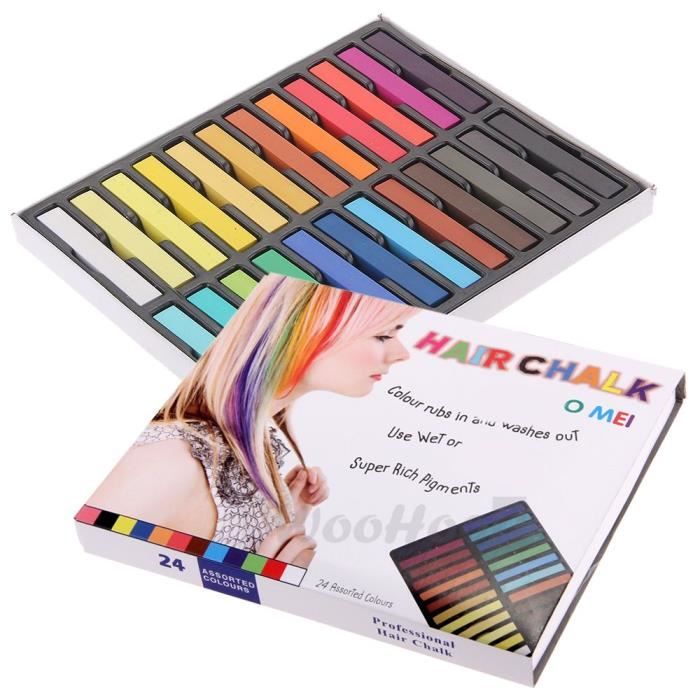 24 x Craie de Cheveux Teinture Pastel Multicolo? Achat / Vente
