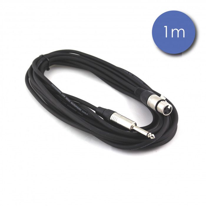 Cable XLR femelle Jack 6.35 male 1m mono câble tv vidéo son, avis