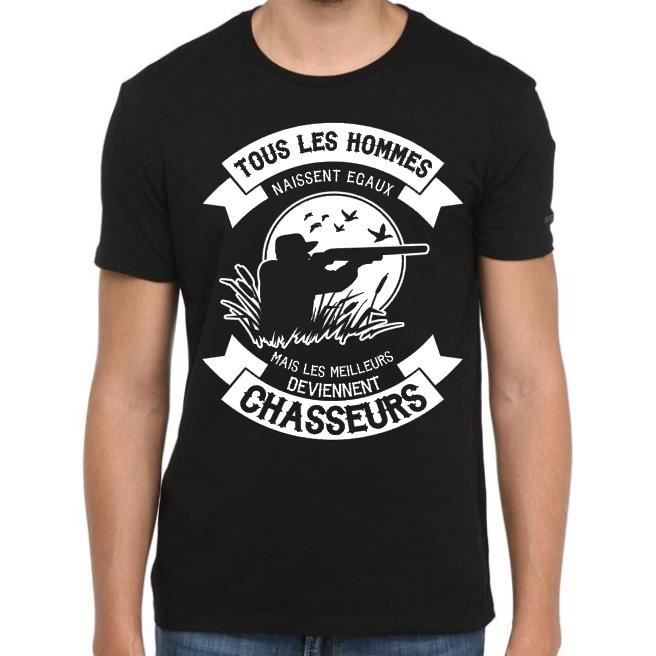 T-shirt Tous les hommes deviennent chasseurs idée cadeau ...