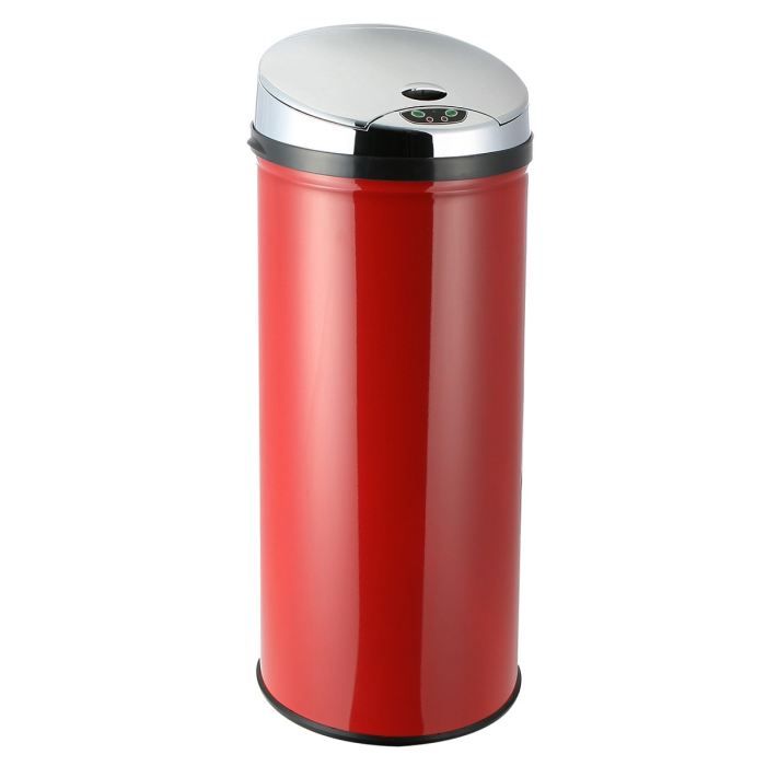 FRANDIS Poubelle automatique 45L Rouge + seau Achat / Vente poubelle