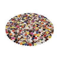 TAPIS - DESSOUS DE TAPIS Tapis rond design en cuir multicolor 150x150