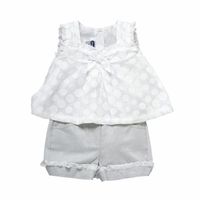 ENSEMBLE DE VETEMENTS CHICCO Ensemble Débardeur Pantacourt Blanc cassé