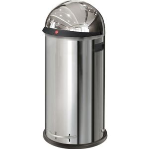 HAILO Poubelle KickVisier 50L inox avec seau